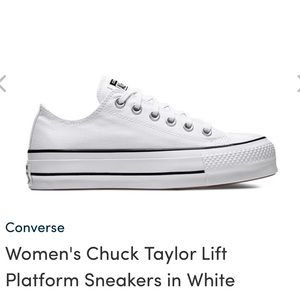 Women's Chuck Taylor Lift Platform Sneakers in White